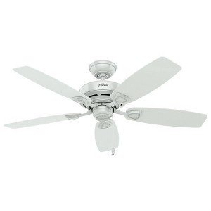 48" Sea Wind Damp Rated Ceiling Fan White - Hunter Fan: 5-Blade, Matte Finish, Adjustable Speed - 1 of 4