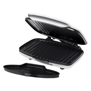 Starfrit 1,000-Watt Electric Grill and Panini Press with Ceramic Coating, White - 1 of 4