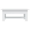 vidaXL Coffee Table White 40.2"x21.7"x16.5" Engineered Wood - 3 of 4