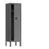 1 Door Tall Single Metal Locker-Retro Style Storage Cabinet--Industrial Furniture--For Living Room/Bedroom/Storage Room/Gym/School--Grey - 4 of 4