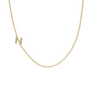 Kendra Scott 14K Gold Over Brass Mini "N" Initial Pendant Necklace - Gold - 1 of 3