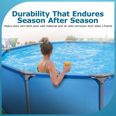 Avenli Round Blue Above-Ground Pool with Pump and Filter