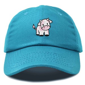 Dalix Strawberry Cow Embroidered Womens Cotton Dad Hat Baseball Cap - 1 of 4