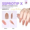 SAVILAND French Tip Press On Nails 160 Pcs, 4X Pre-Shaped Long Coffin Soft Matte Gel Tips - DIY Nail Art Gift Set. - 2 of 4