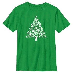 Boy's Guardians of the Galaxy Holiday Special Silhouettes Christmas Tree T-Shirt - 1 of 4