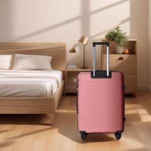 3-Piece Luggage Sets (20"/24"/28"), Hardside Suitcases with Four Spinner Wheels & Scratch-Resistant Surface, Pink - 1 of 4