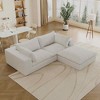 MAYEERTY 39.8" Cloud Sofa White - 39.8", Corduroy, Double-Layer, No Assembly, DIY for Corner - 2 of 4