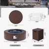 42-inch Outdoor Round Fire Pit Table Propane for Outside Patio with Tank Cover and Wind Guard - 3 of 4