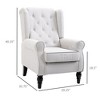 NicBex Tufted Accent Chair,Upholstered Living Room Chairs with High Backrest and Wood Legs,Modern Armchair,Accent Chairs for Living Room - 3 of 4