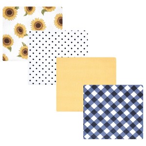 Luvable Friends Hudson Baby Flannel Receiving Blankets 4pk - 1 of 2