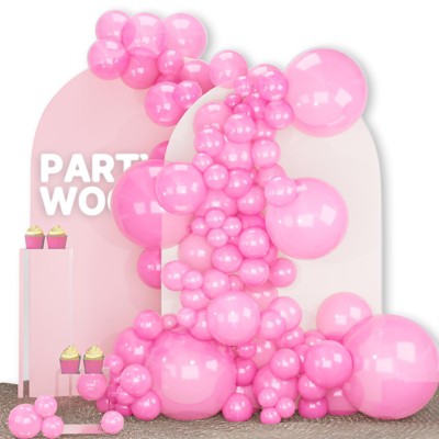 PartyWoo Balloons Light Pink Pearl Pastel Baby Pale 18 12 10 5 Inch 142 pcs