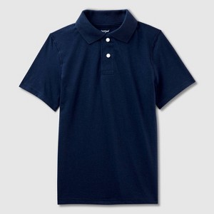 Boys' Adaptive Short Sleeve Uniform Polo Shirt - Cat & Jack™ - 1 of 3