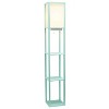 Simple Designs Three Shelf Etagere Floor Lamp Aqua Blue - 2 of 4