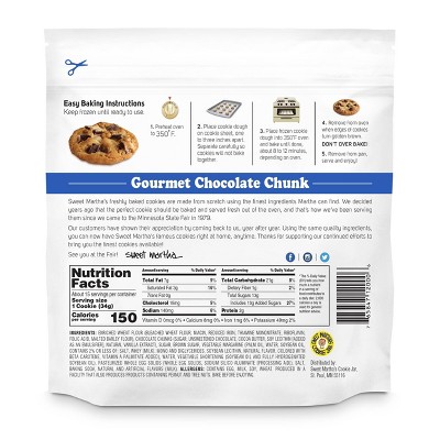 Sweet Martha's Gourmet Chocolate Chunk Cookie Dough - 20oz