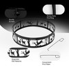 Costway 36'' Metal Fire Pit Ring Deer w/Extra Poker Bonfire Liner for Campfire - 4 of 4