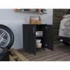Vynxaria Storage Cabinet Lions, Double Door and Casters, Black Wengue Finish - 2 of 4