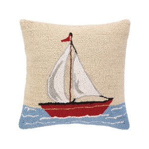 Makers Collective 16"x16" Sailboat Hook Pillow - 1 of 4