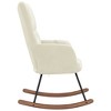 vidaXL Rocking Chair Cream White Velvet - 4 of 4