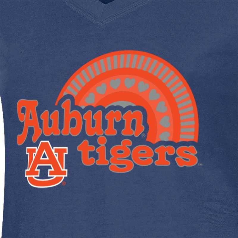 NCAA Auburn Tigers Girls&#39; V-Neck T-Shirt, 3 of 4