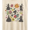 Women's - Disney Princess - Princess Silhouettes Flowers Short Sleeve Graphic T-Shirt - 2 of 4