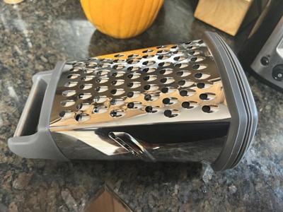 Stainless Steel Box Grater With Removable Bottom Container And Lid ...