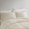 Sapphtopaz Long Fur Ombre Pattern Design Comforter Set, Bedding Set Reversible Quilt Set,1 Comforter and Standard Shams, Machine Washable - 2 of 4
