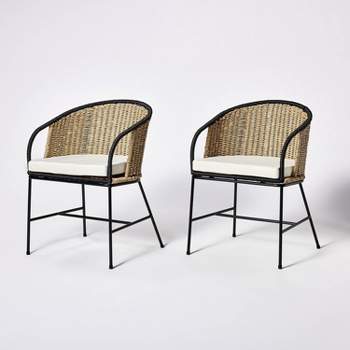2pc Westcliff Seagrass Dining Chairs - Threshold™ designed with Studio McGee