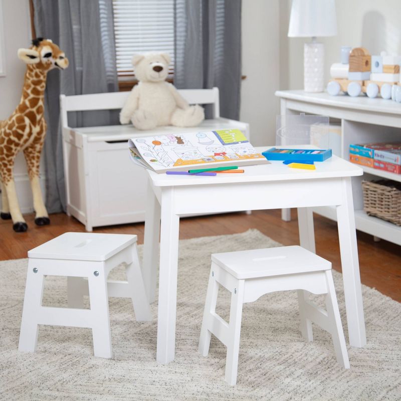 Melissa &#38; Doug Wooden Square Table - White, 5 of 8