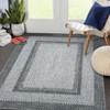 Washable Modern Braided Printed Rug Non Slip Low Pile Rug Soft Contemporary Throw Floor Cover Foldable Indoor Carpet for Living Room Bedroom Playroom - 3 of 4
