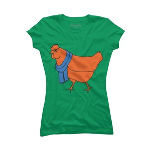 Junior's Design By Humans The Hipster Chicken By TabithaDesigns T-Shirt - 1 of 3