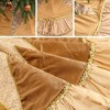 Luxury Gold Scalloped Christmas Tree Skirt, 48-Inch Holiday Tree Base Cover with Sequins and Pleated Trim| OrnamentallyYou - 4 of 4