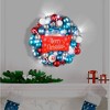 Gemmy 16.9-in Lighted Rudolph Merry Christmas Wreath Battery-operated Christmas Decor - 2 of 3
