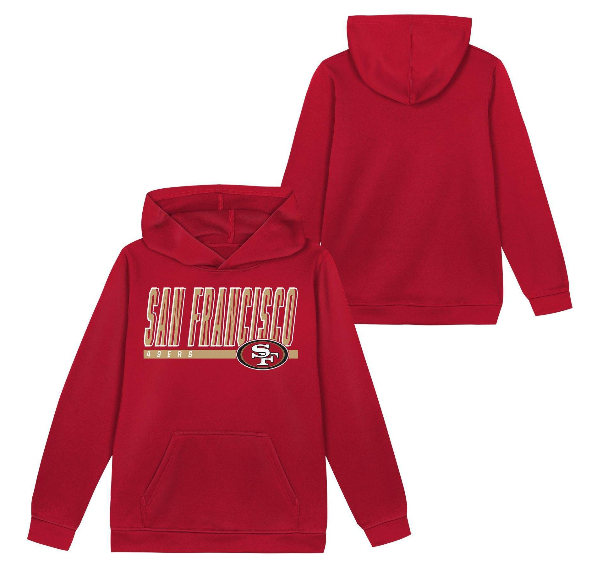 NFL San Francisco 49ers Boys' Performance Hooded Sweatshirt