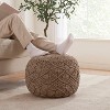 Ornavo Home Cotton Macrame Braid Pouf Ottoman - 18.5" x 15" - 4 of 4