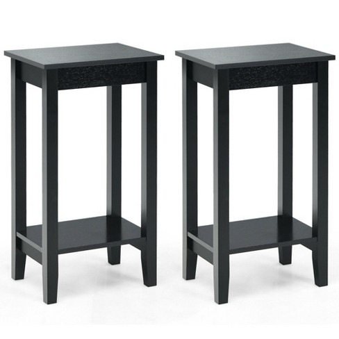 Black end deals tables for bedroom