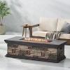 Chesney Outdoor 50000 BTU Light Weight Concrete Rectangular Fire Pit Stone - Christopher Knight Home: Durable, No Assembly, Propane Gas Powered - 3 of 4