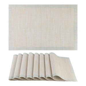REGALWOVEN PVC Heat Resistant Wipeable Dining Placemats 18" x 12" 8 Pcs - 1 of 4