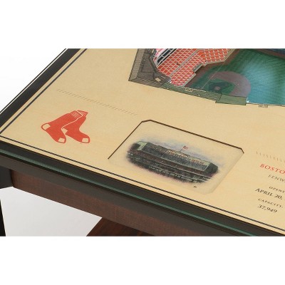 Boston Red Sox 25-Layer Lighted Stadium Replica Wood & Glass End Table