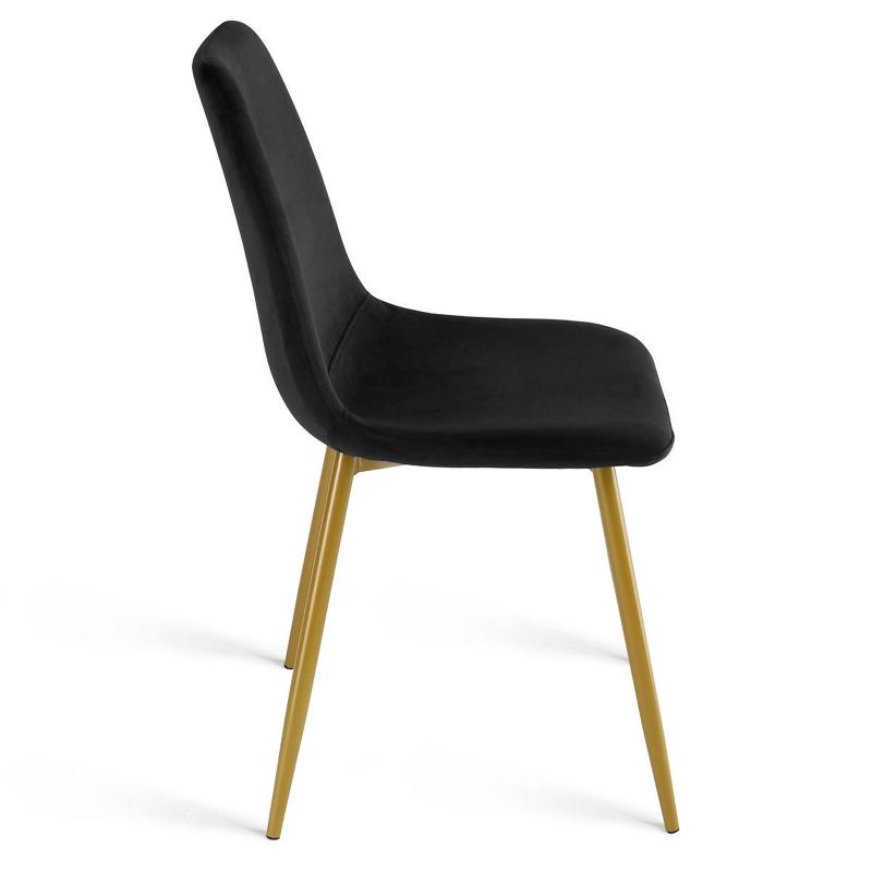 Set of 4 Bingo Upholstered  Side Chair Gold Leg-Maison Boucle, 5 of 9