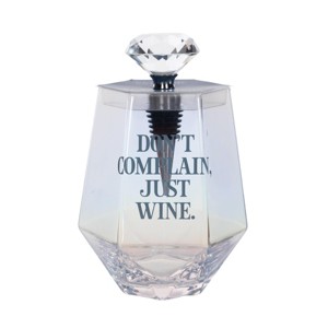 Totalee Gift Just Glass w/ Stopper Set of 2 Glass Clear 18 oz - 1 of 2