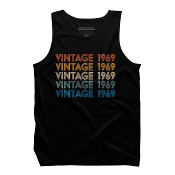 Men's Design By Humans Retro Vintage 1969 Rainbow By JoshuasPlayhouse Tank Top