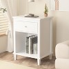 QingMoon Modern Nightstand, with Open Storage Shelf, Wood End Side Table Toddler Nightstand, for Bedroom Living Room - 2 of 4