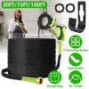 iMountek "50FT Non-Expandable Garden Hose – Kink-Free, Lightweight with 10-Pattern Nozzle, Storage Bag & Hook" Black - 2 of 3