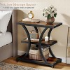Tribesigns 3-Tier End Table with Storage, with Geometric Metal Design, Industrial Nightstand for Living Room, Bedroom - 4 of 4