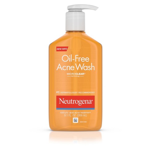 acne wash neutrogena oil 1oz target skin facial cleansers
