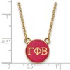 Black Bow Jewelry 14k Yellow Gold Plated Sterling Silver Gamma Phi Beta Greek Life Necklace 18 Inch - 2 of 4