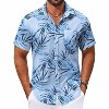COOFANDY Men's Hawaiian Shirt Short Sleeve Casual Button Down Tropical Summer Beach Aloha Shirts - 3 of 4