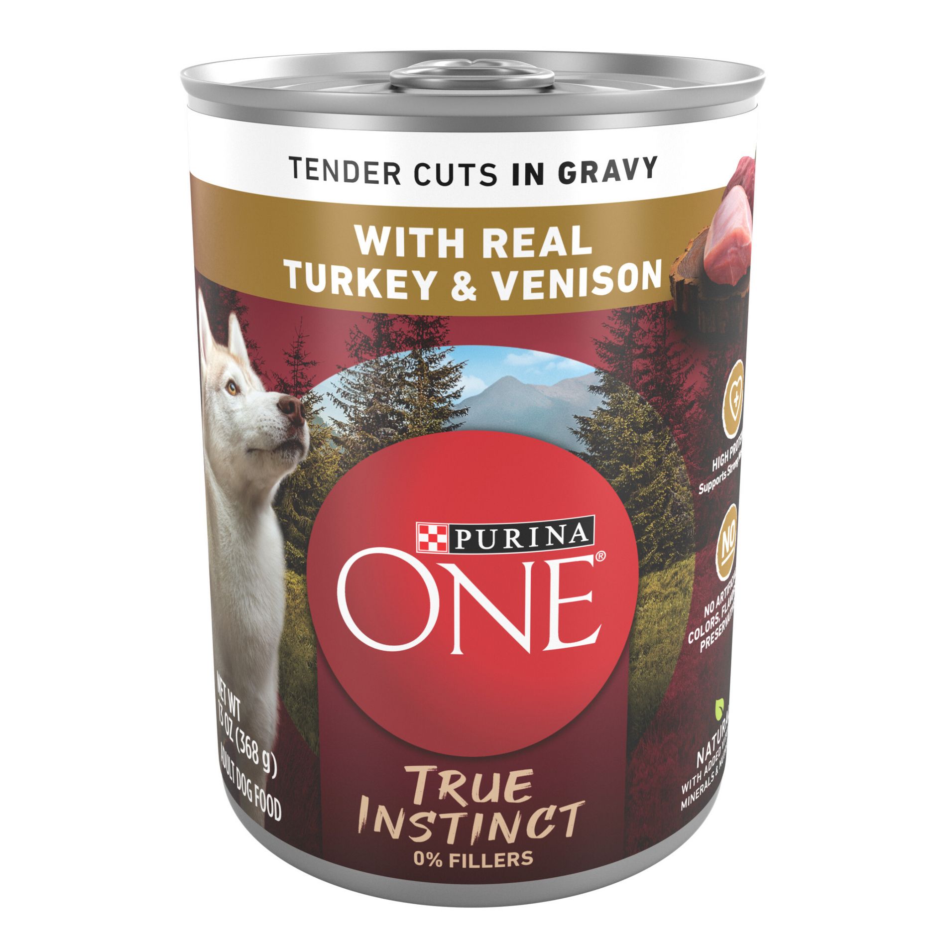 Purina ONE SmartBlend True Instinct Tender Cuts In Gravy Wet Dog Food with Real Turkey & Venison - 13oz