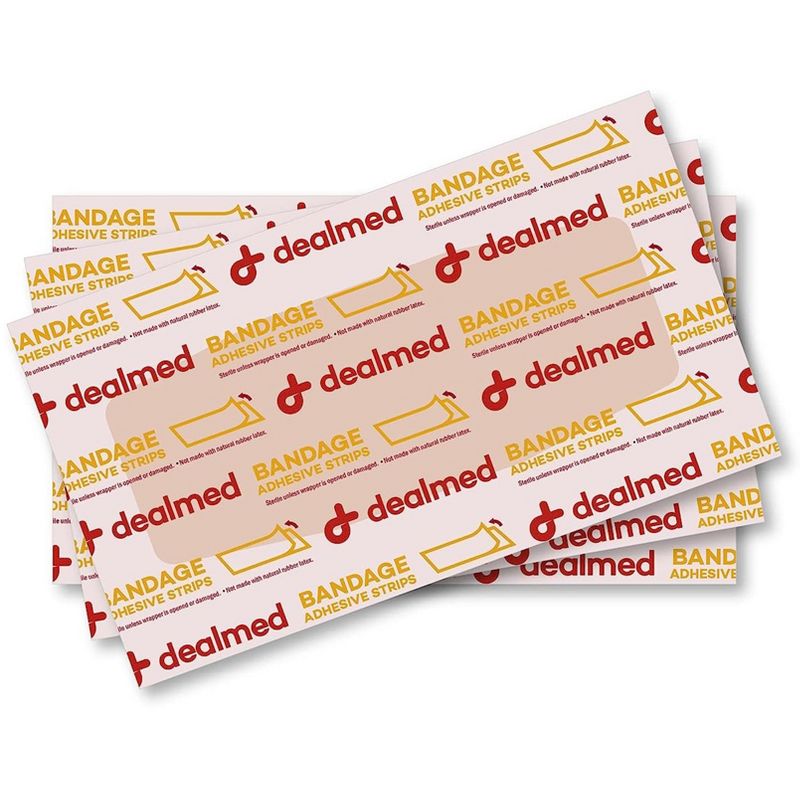 Dealmed 2" x 4" Fabric Bandage Adhesive with Non-Stick Pad, Latex Free Wound Care, 3 of 5