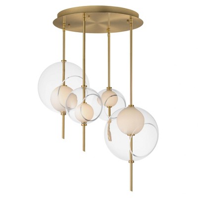 ET2 Lighting Martini 4 - Light Pendant in  Natural Aged Brass